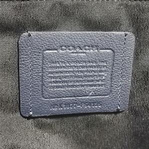 1円●美品●COACH コーチ●メンズ●F54135 チャールズ●レザー●リュックサック●リュック バックパック ネイビー●A4 大容量 書類 収納の画像10