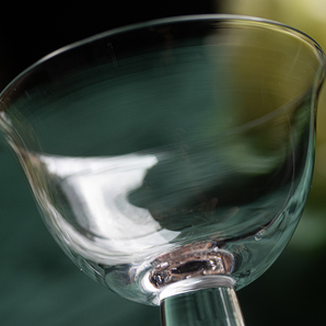 インペリアルグラス キャンドルウィック クリスタル リキュール カクテルグラス 2個セット ビーズ 酒 アメリカ ビンテージの画像2