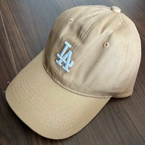 キャップ 帽子 ニューエラ 刺繍ロゴ 男女兼用 ベージュ 野球帽　大谷　ドジャース