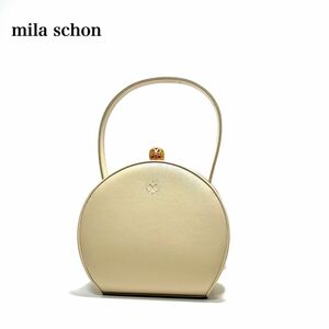 ☆美品☆ mila schon ミラショーン ゴールド金具 がま口 ハンドバッグ パーティーバッグ