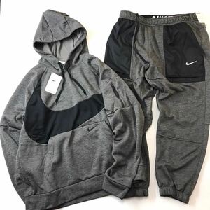 (NIKE) スウェットパーカーTF スウッシュ プルオーバー フーディDQ5402-071DQ5408-071上下セット L