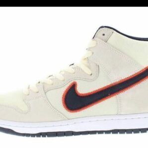 NIKE SB DUNK HIGH PRO PRM do9394-100 coconut milk/black-team orange サイズ26.5cmの画像1