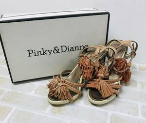 ☆【靴】PINKY&DIANNE ピンキー アンド ダイアン サンダル オレンジ系 レディース 35サイズ☆T03-273ｐ