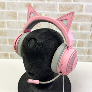 ☆【ヘッドホン】Razer Kraken Kitty Quartz Pink ゲーミング ヘッドセット USB ネコ耳 ピンク☆T03-165s