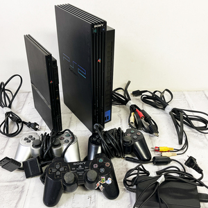 ☆【PlayStation2】動作未確認 SONY プレイステーション2（SCPH-77000）（SCPH-50000）本体２台＋DUALSHOCK2 まとめセット☆T03-229s