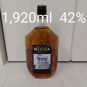 終売品　ニッカウヰスキー　ブラックニッカスペシャル　1,920ml 特大六角瓶，42%