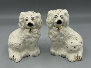 英国 スタッフォードシャー ドッグ ベズウィック 犬 ペア 陶器 ビンテージ マントルピース (7)