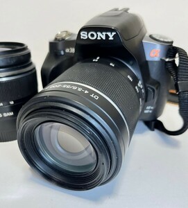 ★良品★ ソニー Sony α380 18-55mm f3.5-5.6 SAL 1855 + 55-200mm f4-5.6 SAM SAL 55200-2 ★動作確認済★