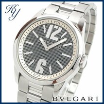 1円～ 3ヶ月保証付き 磨き済み 美品 本物 定番 人気 BVLGARI ブルガリ ソロテンポ ST37S メンズ 時計_画像1