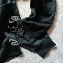 新品 正規品 NIKE ナイキ 立体 ロゴ 上下セット スウェット パーカー パンツ セットアップ 黒 ブラック 紺 ネイビー オレンジ 裏起毛 L_画像9