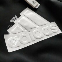 新品 正規品 adidas アディダス 立体ロゴ 上下セット セットアップ パーカー ハーフパンツ 黒 ブラック 白 ホワイト M_画像3