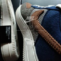 新品 正規品 NIKE ナイキ AIR FORCE1 LOW エアフォース1 ロー 07 PRM プレミアム 茶 紺 マルチ 27cm US9 デュブレ 箱付き_画像8