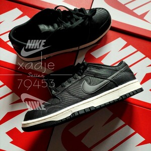 新品 正規品 NIKE ナイキ DUNK LOW RETRO PRM ダンク ロー レトロ プレミアム 黒 ブラック 白 27.5cm US9.5 箱付き