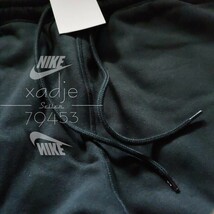 新品 正規品 NIKE ナイキ 立体 ロゴ 上下セット スウェット パーカー パンツ セットアップ 黒 ブラック 紺 ネイビー オレンジ 裏起毛 XL_画像8