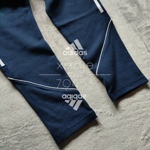 新品 正規品 adidas アディダス 上下セット セットアップ スウェット パーカー パンツ 紺 ネイビー 白 裏起毛 ロゴ刺繍 三本ライン 2XL_画像8