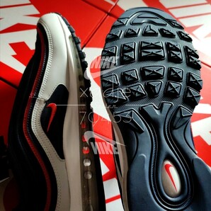 新品 正規品 NIKE ナイキ AIR MAX 97 エアマックス 97 紺 ネイビー 赤 トラックレッド グレー 26.5cm US8.5 箱付きの画像8