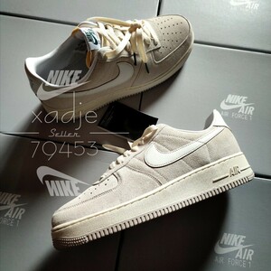  new goods regular goods NIKE Nike AIR FORCE1 LOW Air Force 1 low Sale white beige group leather suede 29cm US11 box less .