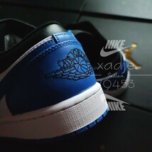 新品 正規品 NIKE ナイキ AIR JORDAN 1 LOW エアジョーダン 1 ロー 黒 ブラック 青 ロイヤルブルー 白 29cm US11 箱付き_画像6