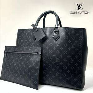 1円【未使用】ルイ ヴィトン LOUIS VUITTON モノグラム エクリプス グラン サック トート バッグ ブラック M44733 RFID確認済 展示品 