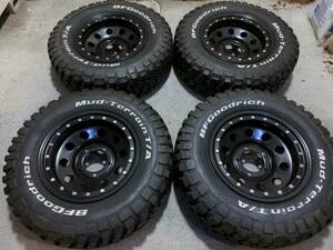 ★JB23 JB64 JB74 ジムニー シエラ モーターファーム ROCK MASTER + BF グッドリッチ KM2 Mud Terrain T/A 225/75R16 ホワイトレター