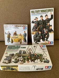 ▽★ TAMIYA タミヤ 1/35 ドイツ国防軍 戦車兵セット/ドイツ戦車部隊 前線偵察チーム プラモデルなど3点セット