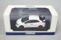 EBBRO エブロ 1/43 Honda ホンダ シビック タイプR 2015 (JPライセンスプレート) チャンピオンシップホワイト 45366_画像3