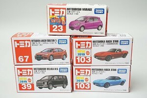 TOMICA トミカ 三菱 ランサー エボリューション X / 三菱 ミラージュ / デリカ D:5 / 光岡 ロックスター など5点セット