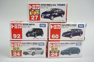 TOMICA トミカ TOYOTA トヨタ カローラ アクシオ / カローラ ツーリング 初回特別仕様 / ラクティス など5点セット