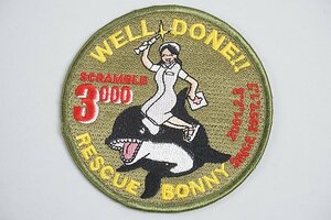 ★ WELL DOME!! RESCUE BONNY SCRAMBLE3000 2001.2.8 SINCE 1957.1.7 ワッペン / パッチ ベルクロなし