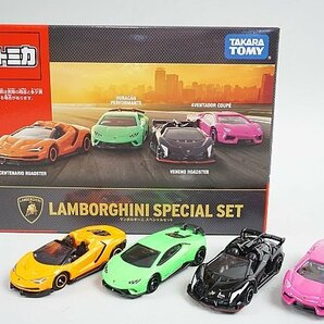 TOMICA トミカ Lamborghini ランボルギーニ スペシャルセット ウラカン 緑 / アヴェンタドール ピンク など4台セットの画像1