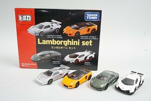 TOMICA トミカ Lamborghini ランボルギーニセット カウンタック LP500S 銀 / アヴェンタドール LP700-4 オレンジ など4台セット