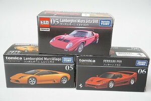 TOMICA トミカプレミアム 06 フェラーリ F50 / 05 ランボルギーニ ムルシエラゴ / 05 ランボルギーニ イオタ SVR 3点セット