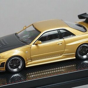 ignition model イグニッションモデル 1/64 NISMO ニスモ R34 GT-R Z-tune ゴールド IG1875の画像1