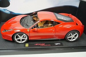 Hot Wheels ホットウィール エリート 1/18 Ferrari フェラーリ 458 イタリア レッド P9893