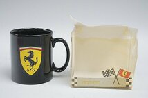 Ferrari フェラーリ シールド マグカップ ブラック / タオル レッド 2点セット_画像6