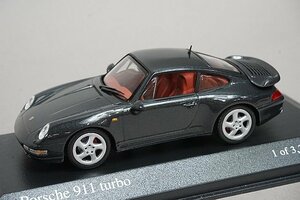 ミニチャンプス PMA 1/43 Porsche ポルシェ 911 ターボ 1995 ブラックメタリック 430069209