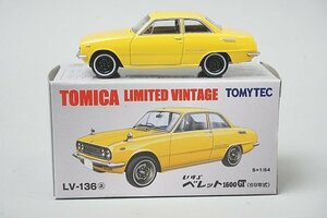 TOMICA トミカリミテッドヴィンテージ TLV 1/64 いすゞ ベレット 1600GT 69年式 黄 LV-136a