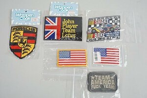 ★ Porsche ポルシェ / John Player Team LOTUS ロータス などワッペン / パッチ ベルクロなし(1点両面ベルクロ付き) 6点セット