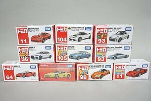 TOMICA トミカ フェラーリ 488 GTB / エンツォ フェラーリ / ロータス エヴォーラ GTE / BMW i4 など10点セット