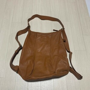 MOTHER HOUSE mother house backpack shoulder bag rucksack leather leather shoulder Brown 