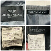 GIORGIO ARMANI ジョルジオアルマーニ セットアップ イタリア製 毛100% スーツ上下 テーラードジャケット 2つボタン スラックス _画像6