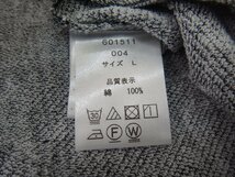 GK045-1)レディース/新品/ガーゼパイル/スリットTシャツ/グレー/綿１００%/日本製/Lサイズ/_画像5