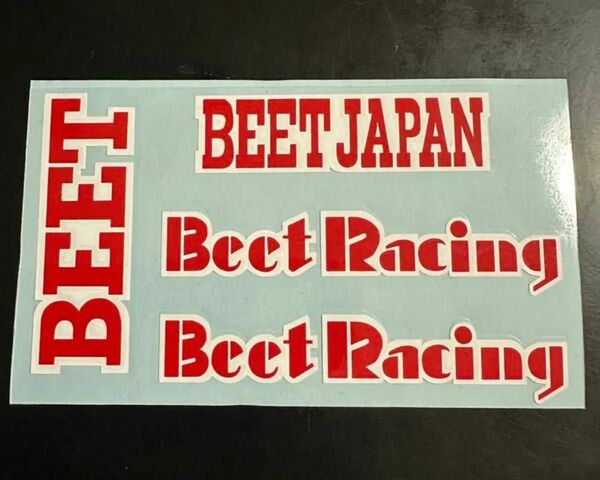 BEET仕様ステッカー　白×赤　2セット