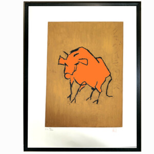 * Kumagaya . one *[ cow ] silk screen J.C.168/200 not for sale 