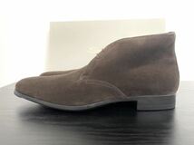 新品 サントーニ 5 Santoniデザート チャッカ ブーツ シューズ メンズ 革靴 スエード 未使用 送料無料 カジュアル ダークブラウン_画像3
