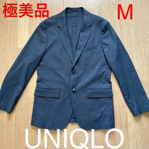 極美品 UNIQLO ユニクロ コンフォート ジャケット スリム フィット サイズM グレー
