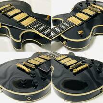 美品 Burny RLC-75 Les Paul Custom model 3PU Black Beauty MADE IN JAPAN バーニー フェルナンデス レスポールカスタム3PUモデル_画像5