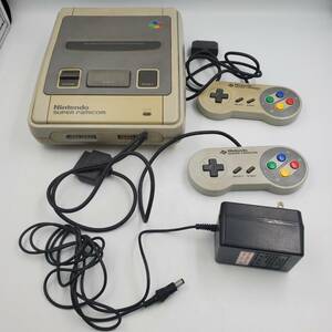 #14095 スーパーファミコン SFC 本体 / コントローラー 2個 セット [動作未確認・AVケーブル欠品] テレビゲーム レトロ ゲーム