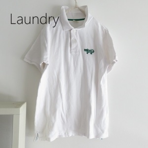 Laundry ランドリー　メンズ　ポロシャツ　Msize　鹿の子生地　ビックリマーク　人気　