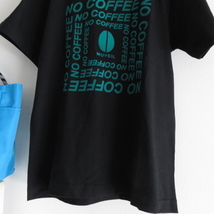 送料込 匿名配送 新品 タグ付き　MUVEIL NO COFFEE　ミュベール　ノーコーヒー　コラボ　Tシャツ　クロ　Sサイズ_画像3